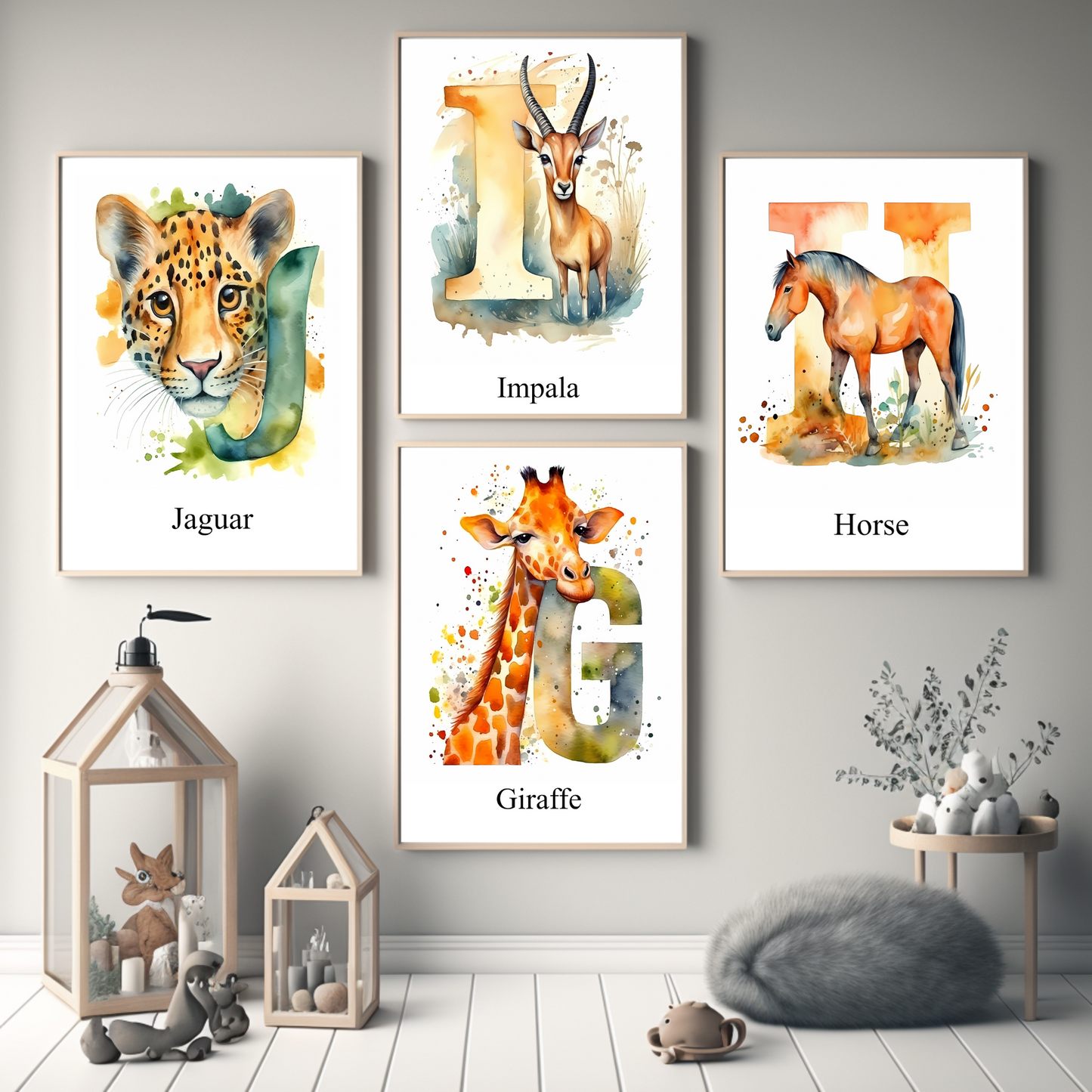 Animal Alphabet Nursery Prints