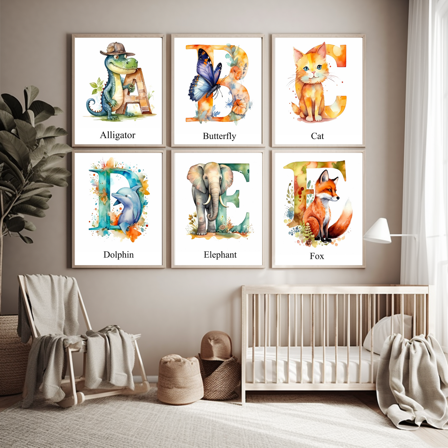Animal Alphabet Nursery Prints