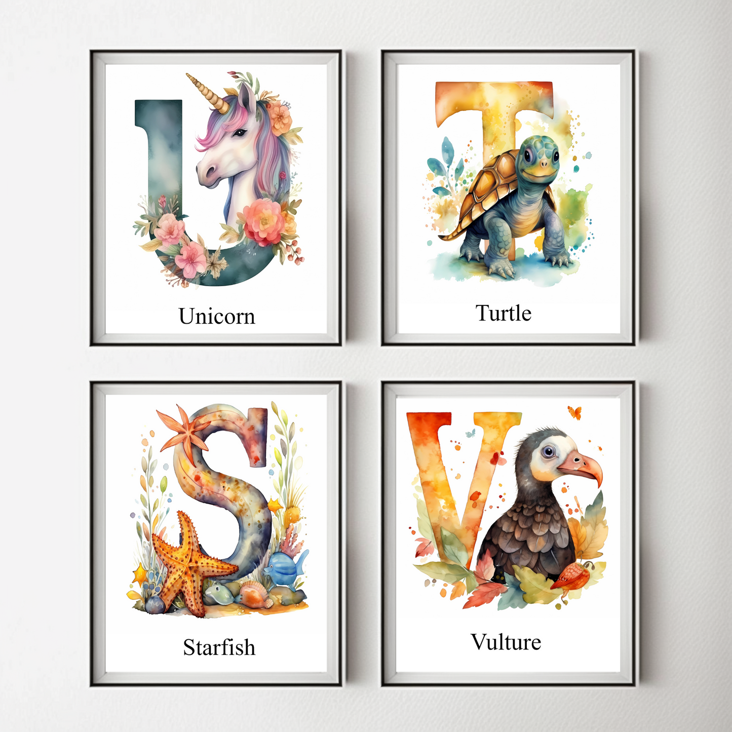 Animal Alphabet Nursery Prints